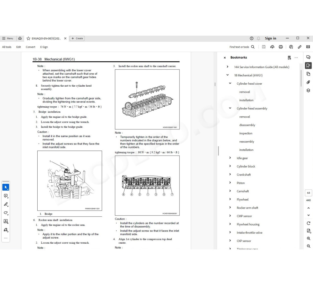 Hitachi ZX690LCH-7 ZX690LCR-7 parts + service manual